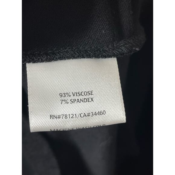 Eileen Fisher Black Dress 3/4 Sleeve V-Neck  Viscose Blend Med Lagenlook - Picture 4 of 5